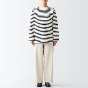 Muji Jersey Heavyweight Boatneck Long Sleeve Tee